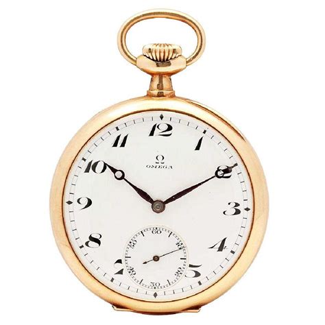 omega gold picket watch ebay|Omega 14K Gold Pocket Watch for sale .